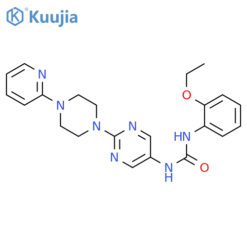 1-(2-ethoxyphenyl)-3-{2-4-(pyridin-2-yl)piperazin-1-ylpyrimidin-5-yl}urea structure