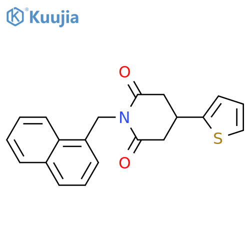 1-[(naphthalen-1-yl)methyl]-4-(thiophen-2-yl)piperidine-2,6-dione structure
