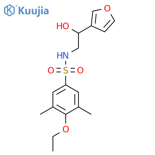 4-ethoxy-N-[2-(furan-3-yl)-2-hydroxyethyl]-3,5-dimethylbenzene-1-sulfonamide structure