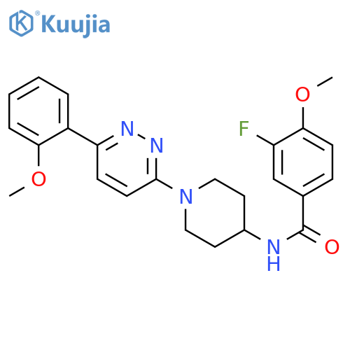 3-fluoro-4-methoxy-N-{1-6-(2-methoxyphenyl)pyridazin-3-ylpiperidin-4-yl}benzamide structure