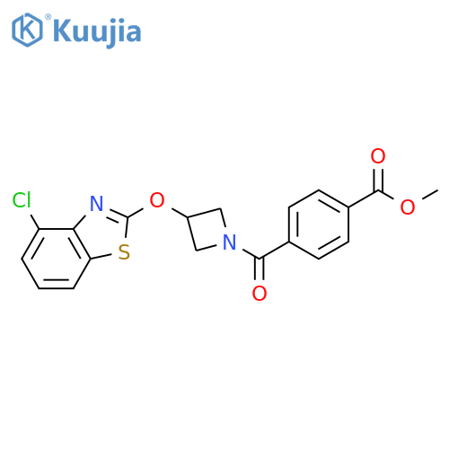 methyl 4-{3-[(4-chloro-1,3-benzothiazol-2-yl)oxy]azetidine-1-carbonyl}benzoate structure