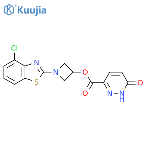 1-(4-chloro-1,3-benzothiazol-2-yl)azetidin-3-yl 6-oxo-1,6-dihydropyridazine-3-carboxylate structure