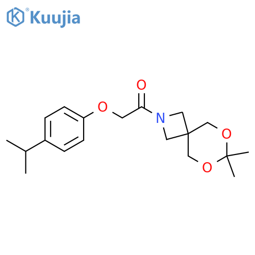 1-{7,7-dimethyl-6,8-dioxa-2-azaspiro[3.5]nonan-2-yl}-2-[4-(propan-2-yl)phenoxy]ethan-1-one structure