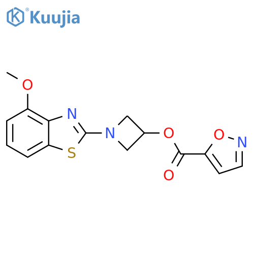 1-(4-methoxy-1,3-benzothiazol-2-yl)azetidin-3-yl 1,2-oxazole-5-carboxylate structure