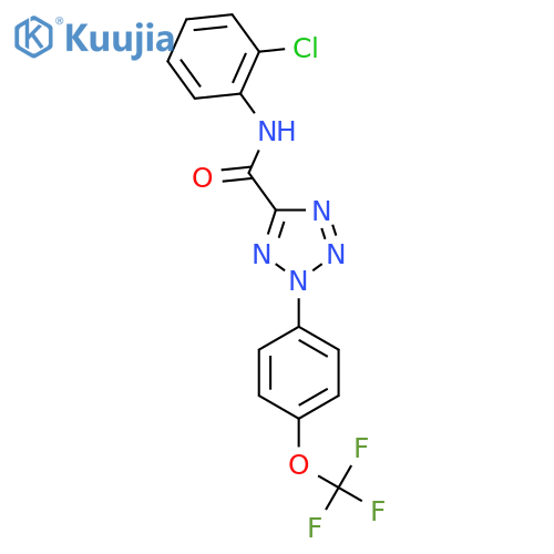 N-(2-chlorophenyl)-2-4-(trifluoromethoxy)phenyl-2H-1,2,3,4-tetrazole-5-carboxamide structure