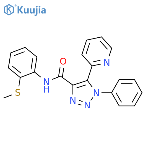 N-[2-(methylsulfanyl)phenyl]-1-phenyl-5-(pyridin-2-yl)-1H-1,2,3-triazole-4-carboxamide structure