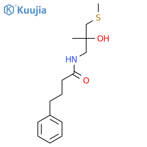 N-2-hydroxy-2-methyl-3-(methylsulfanyl)propyl-4-phenylbutanamide structure