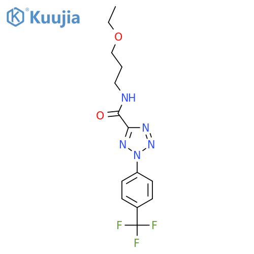 N-(3-ethoxypropyl)-2-4-(trifluoromethyl)phenyl-2H-1,2,3,4-tetrazole-5-carboxamide structure
