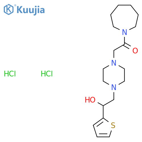 1-(azepan-1-yl)-2-{4-2-hydroxy-2-(thiophen-2-yl)ethylpiperazin-1-yl}ethan-1-one dihydrochloride structure