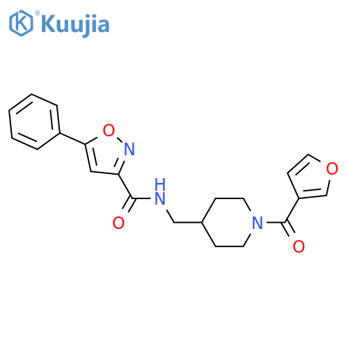 N-{[1-(furan-3-carbonyl)piperidin-4-yl]methyl}-5-phenyl-1,2-oxazole-3-carboxamide structure
