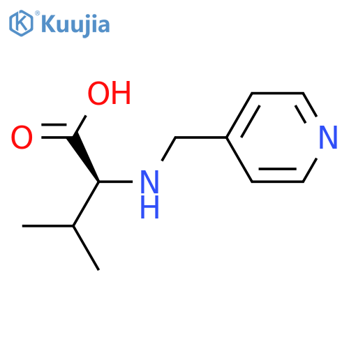 3-methyl-2-{[(pyridin-4-yl)methyl]amino}butanoic acid structure