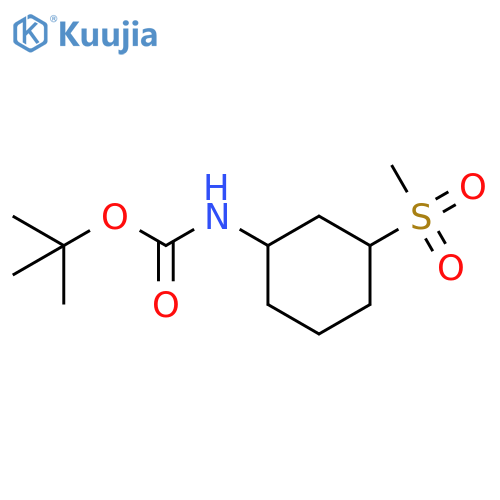 tert-butyl N-(3-methanesulfonylcyclohexyl)carbamate structure