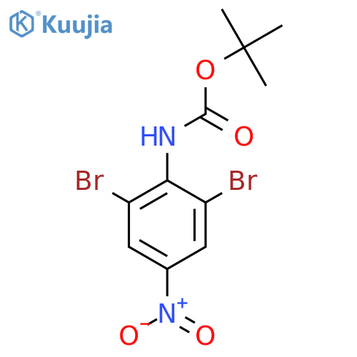 tert-butyl N-(2,6-dibromo-4-nitrophenyl)carbamate structure