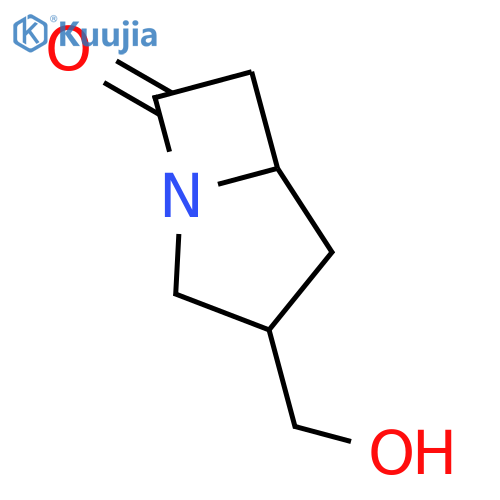 1-Azabicyclo[3.2.0]heptan-7-one,3-(hydroxymethyl)-, (3R-cis)- (9CI) structure