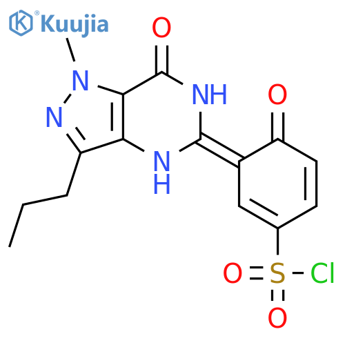 Demethylpiperazinyl Desethyl Sildenafil Sulfonyl Chloride structure