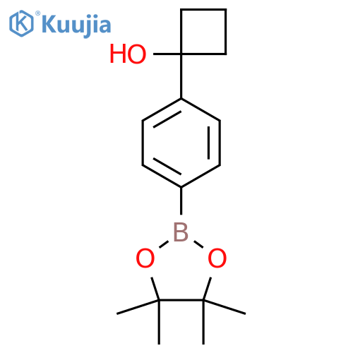 1-[4-(4,4,5,5-tetramethyl-1,3,2-dioxaborolan-2-yl)phenyl]cyclobutanol structure
