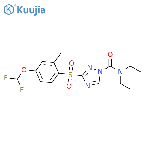 1H-1,2,4-Triazole-1-carboxamide,3-[[4-(difluoromethoxy)-2-methylphenyl]sulfonyl]-N,N-diethyl- structure
