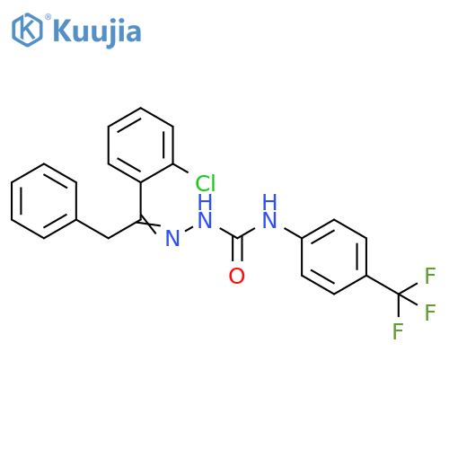 Hydrazinecarboxamide,2-[1-(2-chlorophenyl)-2-phenylethylidene]-N-[4-(trifluoromethyl)phenyl]- structure