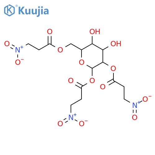 b-D-Glucopyranose,1,2,6-tris(3-nitropropanoate) structure