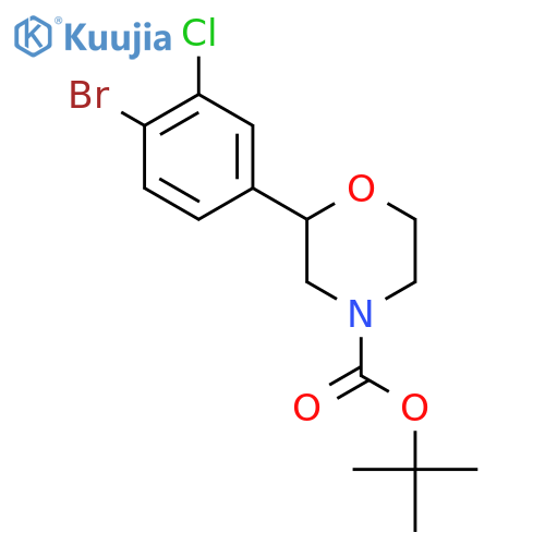Tert-butyl 2-(4-bromo-3-chlorophenyl)morpholine-4-carboxylate structure