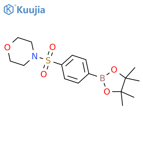 4-[4-(tetramethyl-1,3,2-dioxaborolan-2-yl)benzenesulfonyl]morpholine structure