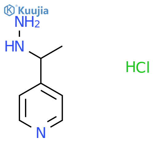 4-(1-Hydrazinoethyl)pyridine hydrochloride structure