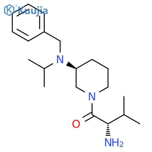 (S)-2-Amino-1-[(S)-3-(benzyl-isopropyl-amino)-piperidin-1-yl]-3-methyl-butan-1-one structure