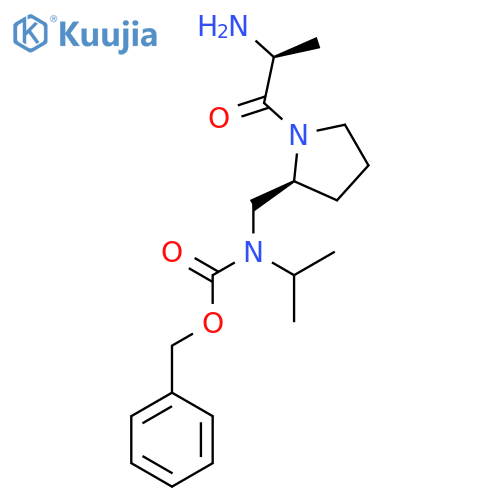 [(S)-1-((S)-2-Amino-propionyl)-pyrrolidin-2-ylmethyl]-isopropyl-carbamic acid benzyl ester structure