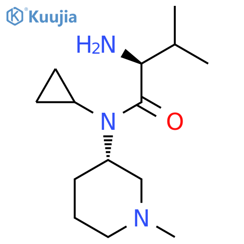 (S)-2-Amino-N-cyclopropyl-3-methyl-N-((S)-1-methyl-piperidin-3-yl)-butyramide structure