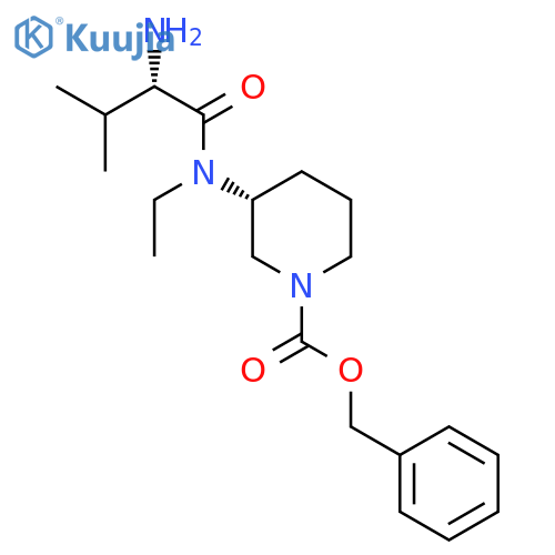 (R)-3-[((S)-2-Amino-3-methyl-butyryl)-ethyl-amino]-piperidine-1-carboxylic acid benzyl ester structure
