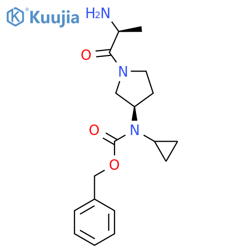 [(R)-1-((S)-2-Amino-propionyl)-pyrrolidin-3-yl]-cyclopropyl-carbamic acid benzyl ester structure