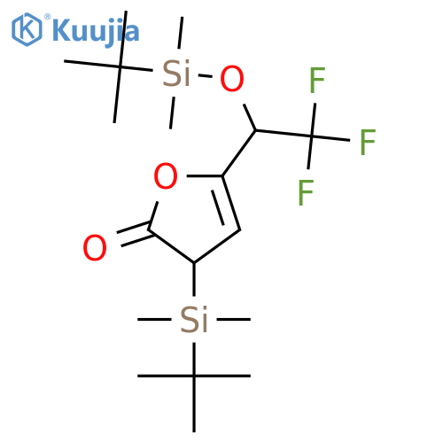 2(3H)-Furanone,3-[(1,1-dimethylethyl)dimethylsilyl]-5-[1-[[(1,1-dimethylethyl)dimethylsilyl]oxy]-2,2,2-trifluoroethyl]- structure