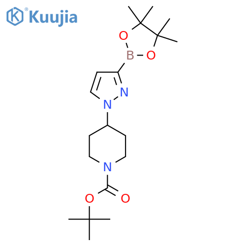 1,1-Dimethylethyl 4-3-(4,4,5,5-Tetramethyl-1,3,2-dioxaborolan-2-yl)-1H-pyrazol-1-yl-1-piperidinecarboxylate structure
