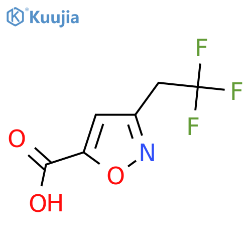 3-(2,2,2-trifluoroethyl)-1,2-oxazole-5-carboxylic acid structure