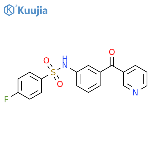 Benzenesulfonamide, 4-fluoro-N-[3-(3-pyridinylcarbonyl)phenyl]- structure