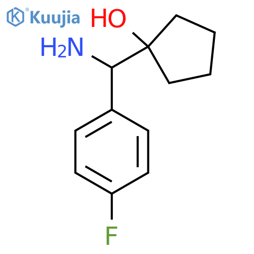 1-amino(4-fluorophenyl)methylcyclopentan-1-ol structure