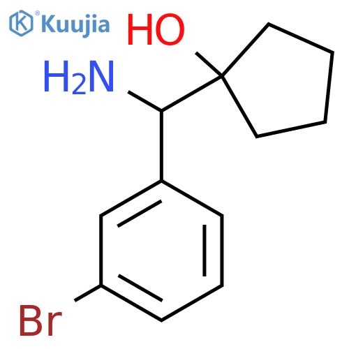 1-[amino(3-bromophenyl)methyl]cyclopentan-1-ol structure