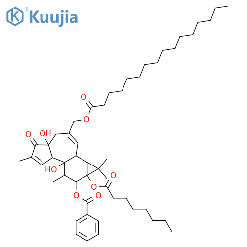 4,9,12,13,20-Pentahydroxy-1,6-tigliadien-3-one; (4β,9α,12β,13α)-form, 12-Benzoyl, 20-hexadecanoyl, 13-octanoyl structure