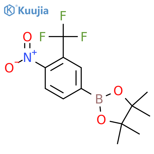 4-Nitro-3-trifluoromethylphenylboronic acid, pinacol ester structure