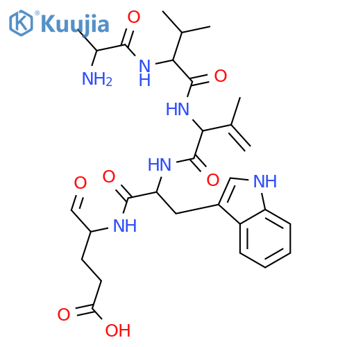 Cyclo(L-alanyl-D-valyl-L-valyl-D-tryptophyl-D-a-glutamyl) structure