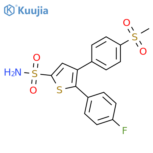 2-Thiophenesulfonamide,5-(4-fluorophenyl)-4-[4-(methylsulfonyl)phenyl]- structure