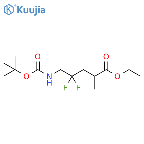 ethyl 5-(tert-butoxycarbonylaMino)-4,4-difluoro-2-Methylpentanoate structure