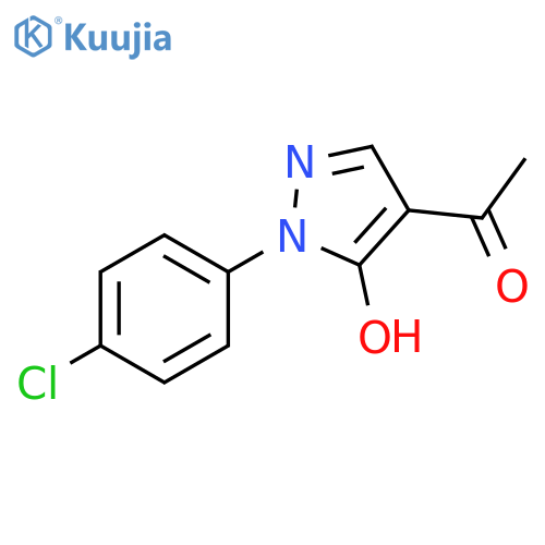1-(1-(4-chlorophenyl)-5-hydroxy-1H-pyrazol-4-yl)ethanone structure