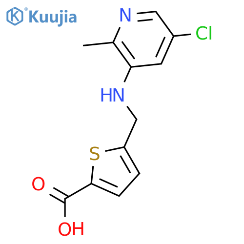 5-(((5-Chloro-2-methylpyridin-3-yl)amino)methyl)thiophene-2-carboxylic acid structure