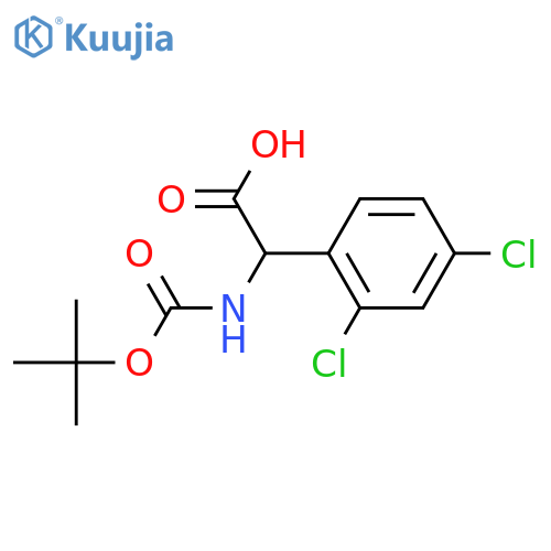 2-{(tert-butoxy)carbonylamino}-2-(2,4-dichlorophenyl)acetic acid structure
