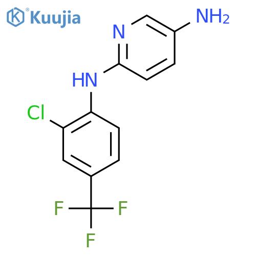 2-N-[2-chloro-4-(trifluoromethyl)phenyl]pyridine-2,5-diamine structure