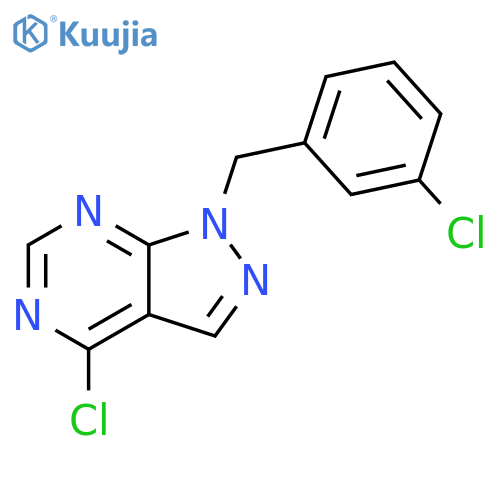 4-chloro-1-(3-chlorobenzyl)-1H-pyrazolo[3,4-d]pyrimidine structure