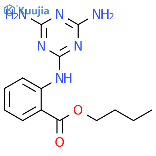 Benzoic acid, 2-[(4,6-diamino-1,3,5-triazin-2-yl)amino]-, butyl ester structure