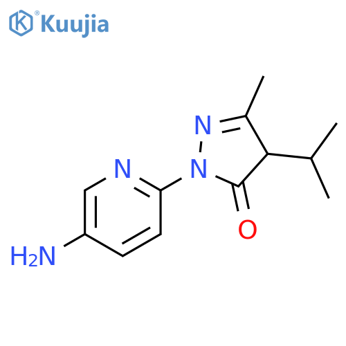 3H-Pyrazol-3-one, 2-(5-amino-2-pyridinyl)-2,4-dihydro-5-methyl-4-(1-methylethyl)- structure
