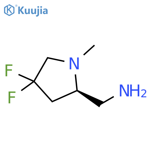[(2R)-4,4-difluoro-1-methylpyrrolidin-2-yl]methanamine structure